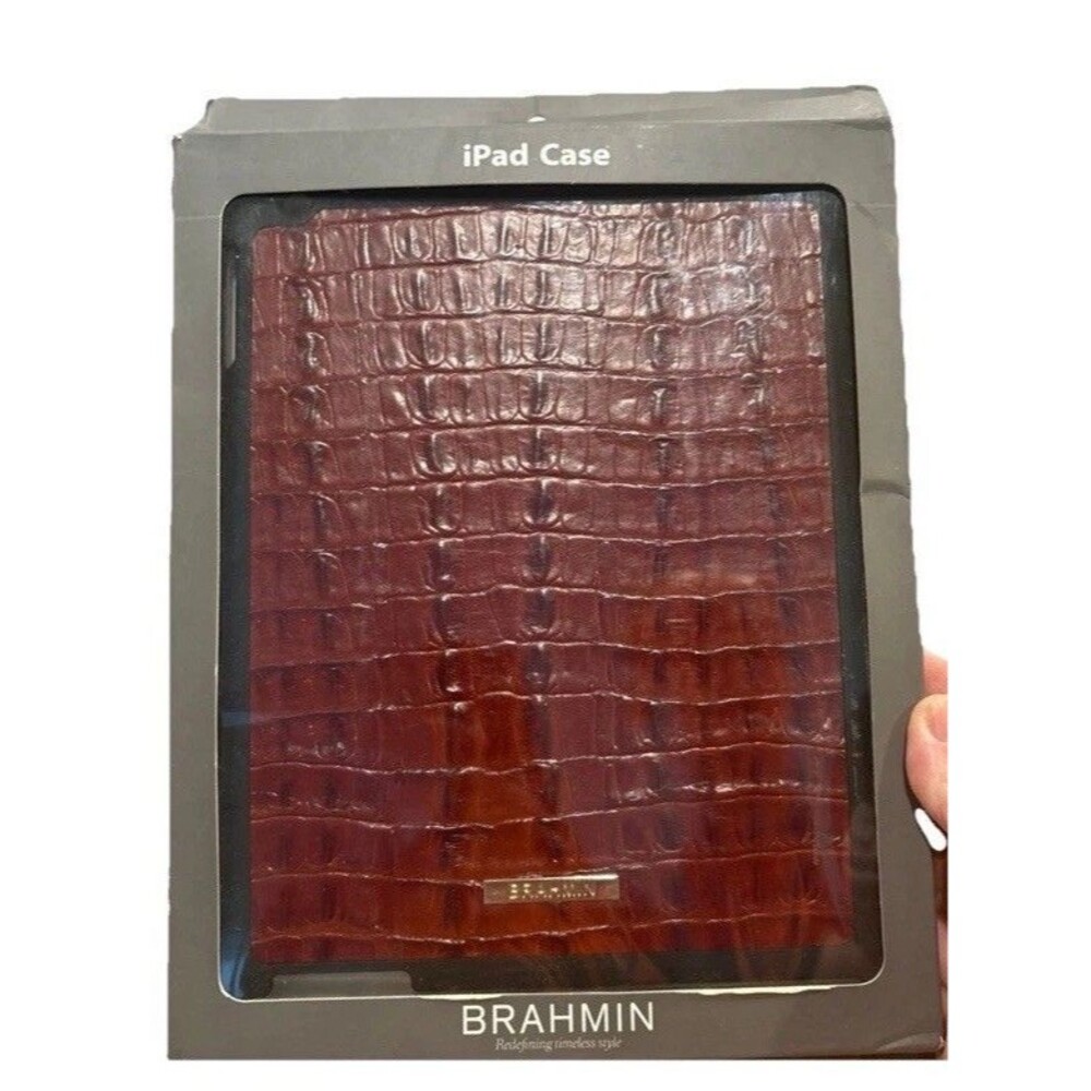 BRAHMIN Apple iPad Leather Shell Legacy iPads-iPad 2, 3rd-4th Gen. 9.5x7.5 Pecan